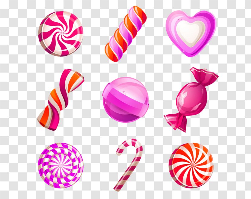 Lollipop Candy Cane Cotton Cupcake - Drawing - Hand-painted Transparent PNG