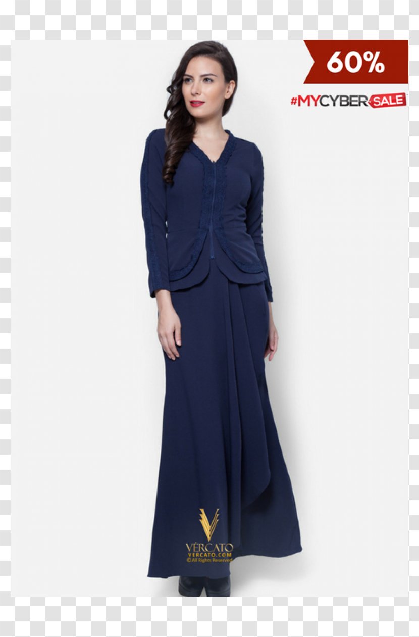 Robe Baju Kurung Navy Blue Dress - Day Transparent PNG