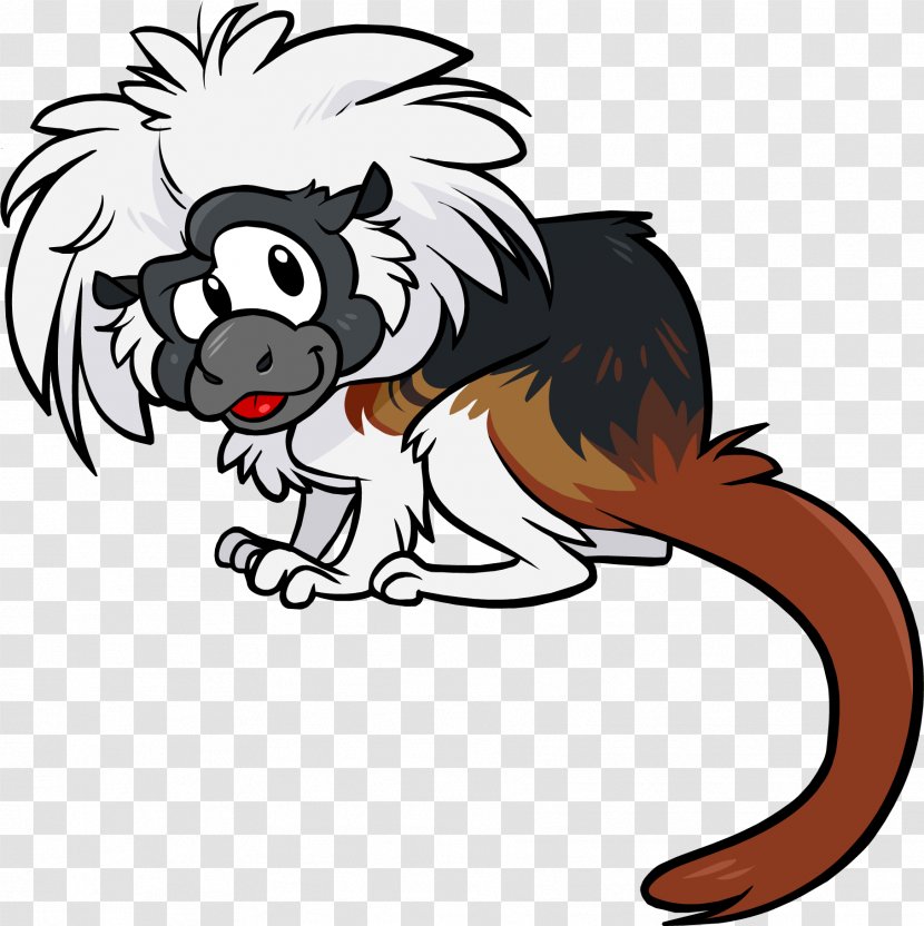 Cotton-top Tamarin Monkey Tapir Animal Clip Art - Carnivoran - Cotton Top Transparent PNG