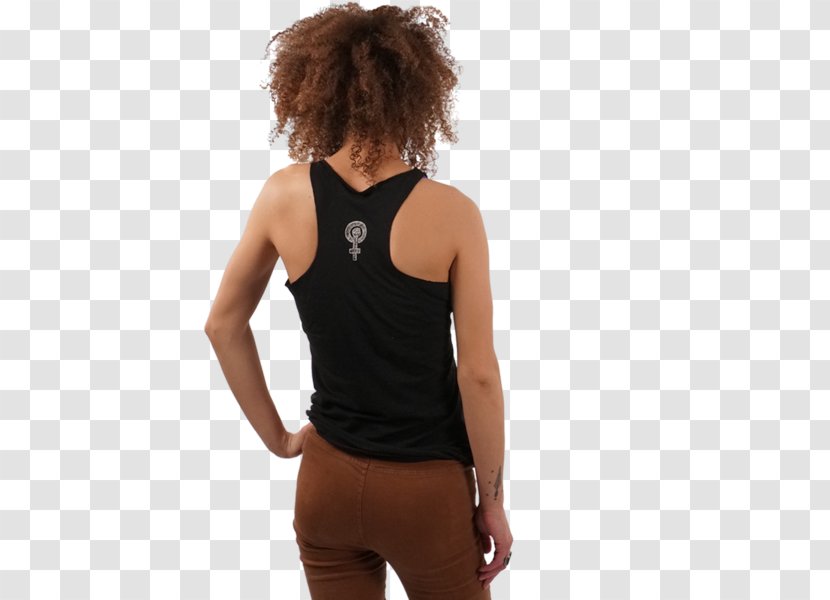 T-shirt Shoulder Sleeveless Shirt Outerwear - Silhouette - Strong Women Transparent PNG