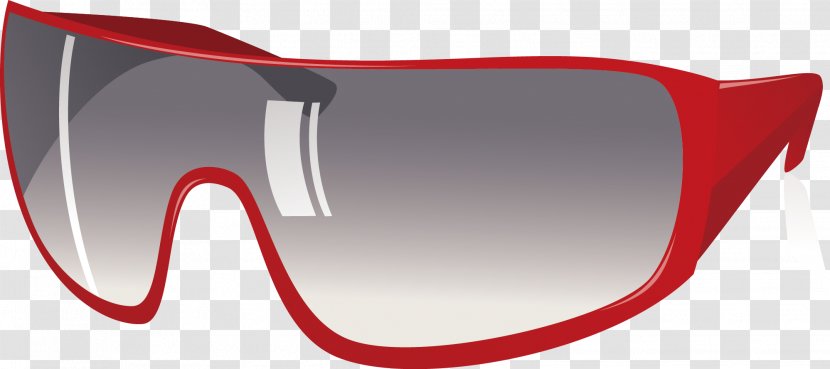 Goggles Red Sunglasses - Designer - Border Vector Transparent PNG