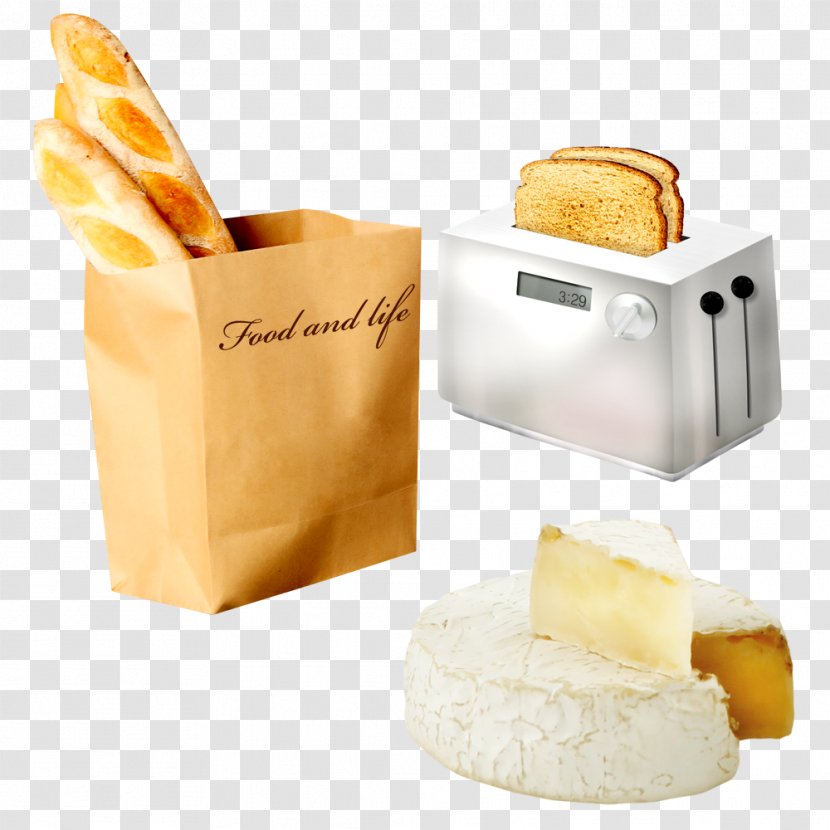Baguette Take-out Bread Breakfast - Food - And Toaster Transparent PNG