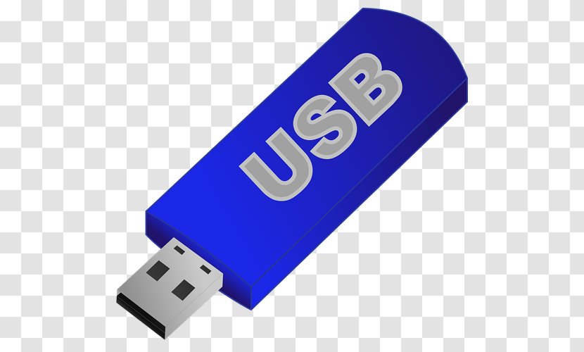 USB Flash Drives Computer Data Storage Clip Art - Blue Transparent PNG