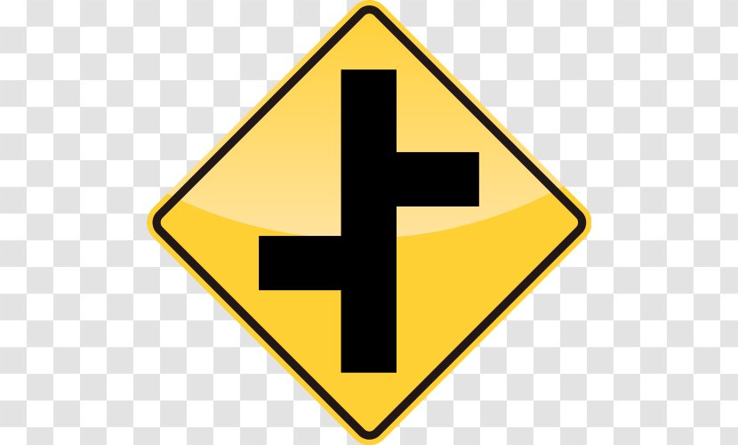 Traffic Sign Warning Intersection Road Transparent PNG