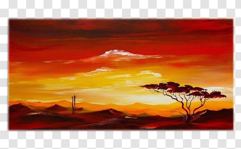 Oil Painting Africa Art Acrylic Paint - Heat Transparent PNG