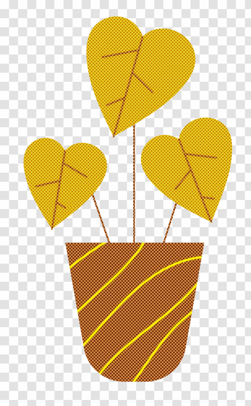 095 N Yellow Heart Transparent PNG
