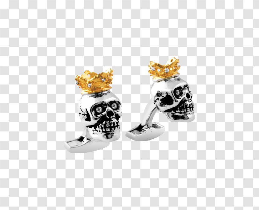 Cufflink Jewellery Silver Tateossian Clothing - Crown - Skull With Transparent PNG