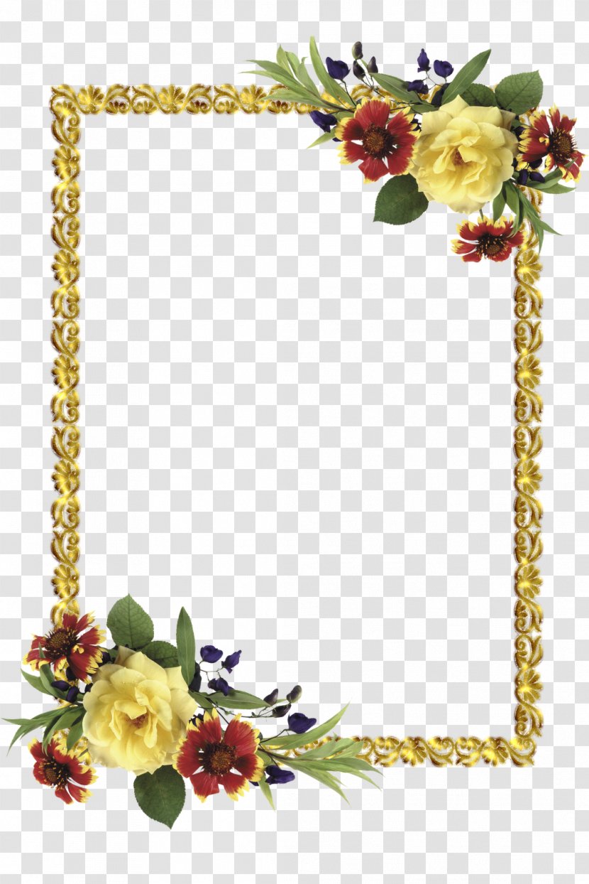 Paper Picture Frames Flower - Watercolor Painting - Frame Transparent PNG