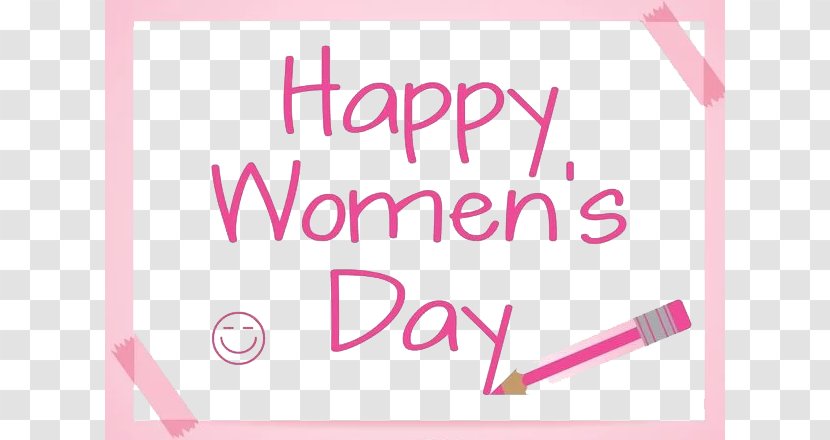 International Womens Day Graphic Design - March 8 - Women's Happy Sketchpad Pencil Transparent PNG