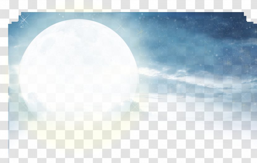 Sky White Blue Moonlight - Plot - And Clouds Creative Transparent PNG