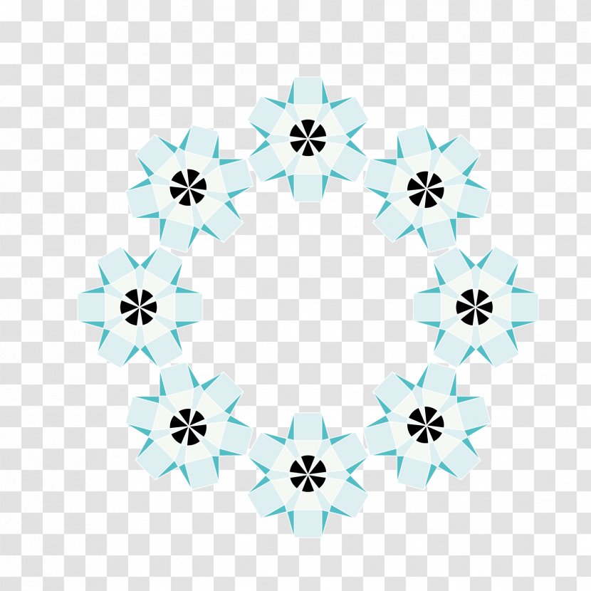 Ornament Euclidean Vector Mosaic Pattern - Point - Snowflake Garland Transparent PNG