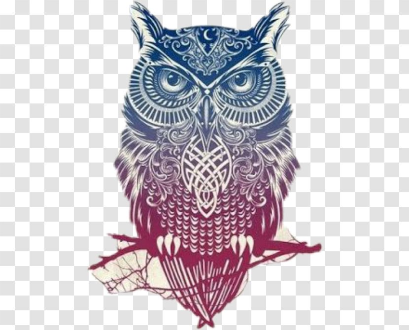 Little Owl Tattoo Color Pin - Ink Transparent PNG