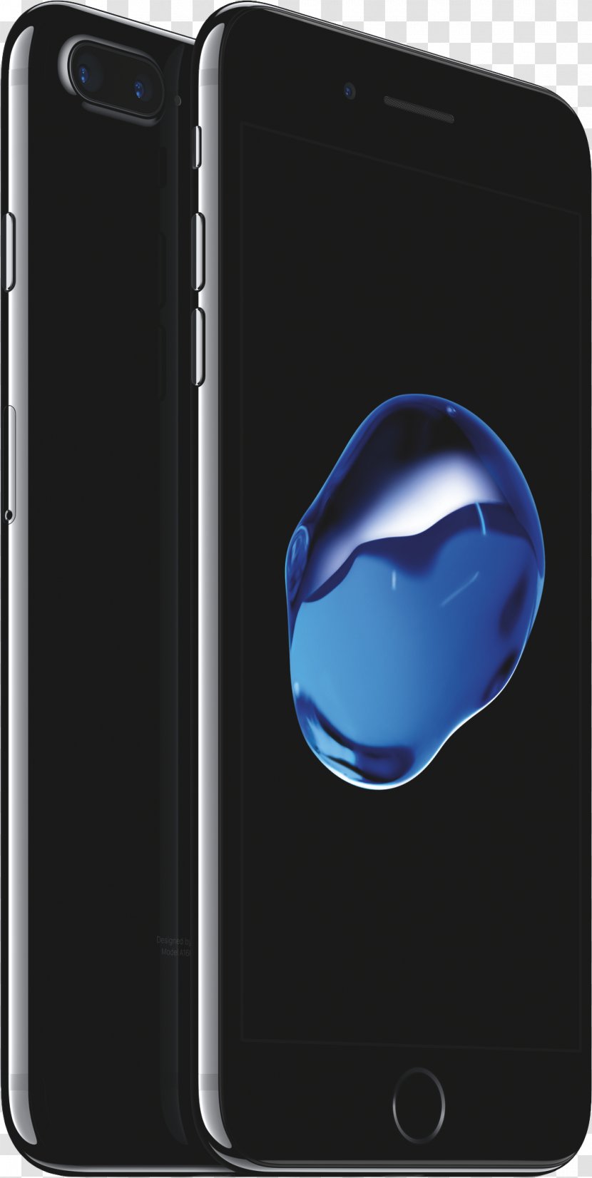 Apple A10 Telephone Jet Black - Electric Blue - Silver Transparent PNG