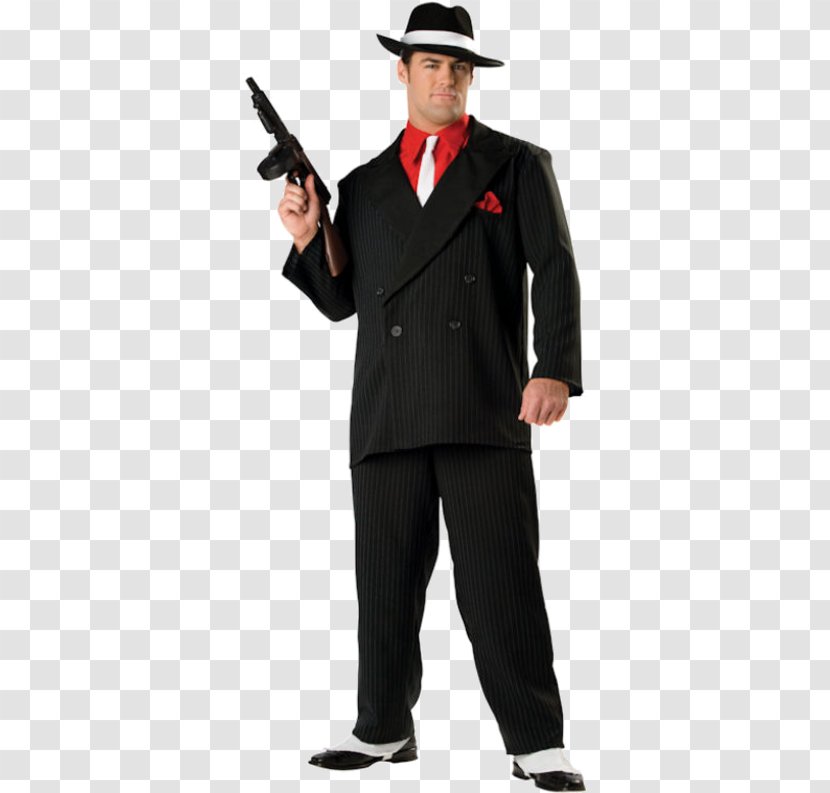 Halloween Costume Gangster Suit Pin Stripes Transparent Png