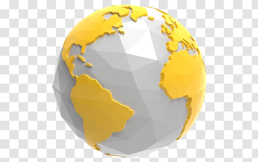 World Sphere - Yellow - Design Transparent PNG
