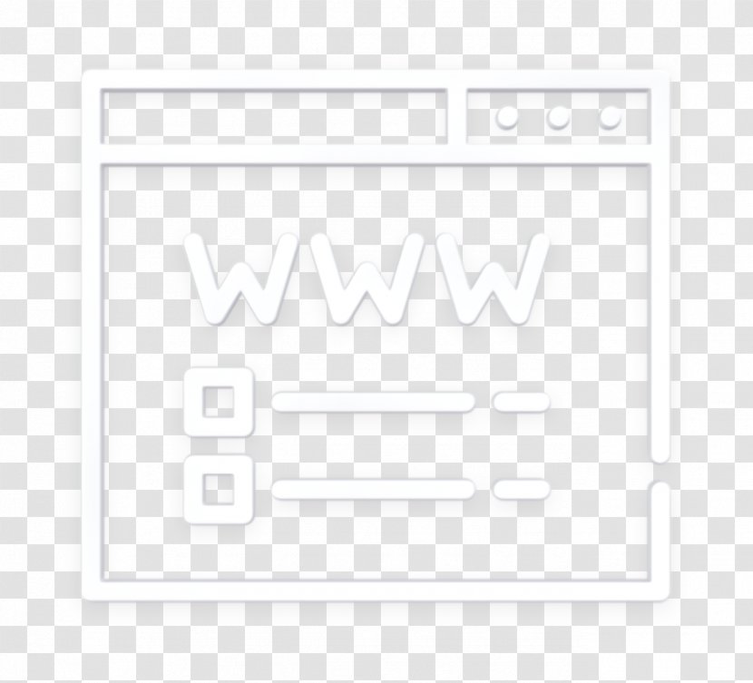 Browser Icon SEO And Online Marketing Elements Domain Registration - Rectangle - Blackandwhite Transparent PNG