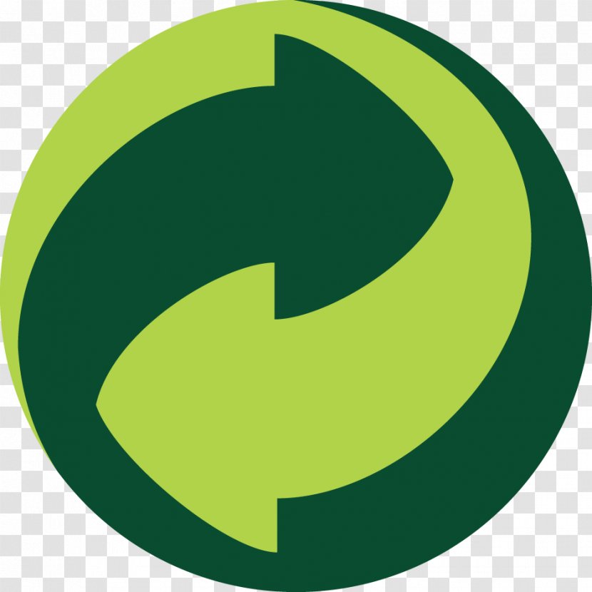 Green Dot Recycling Symbol Logo Label - Rubbish Bins Waste Paper Baskets - Recycling-symbol Transparent PNG