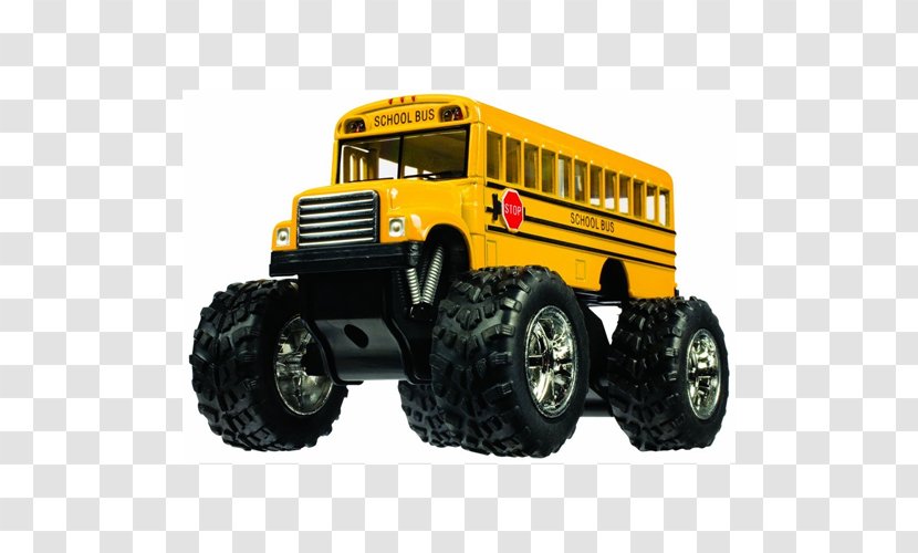 School Bus Yellow Monster Truck Die-cast Toy - Wheel Transparent PNG