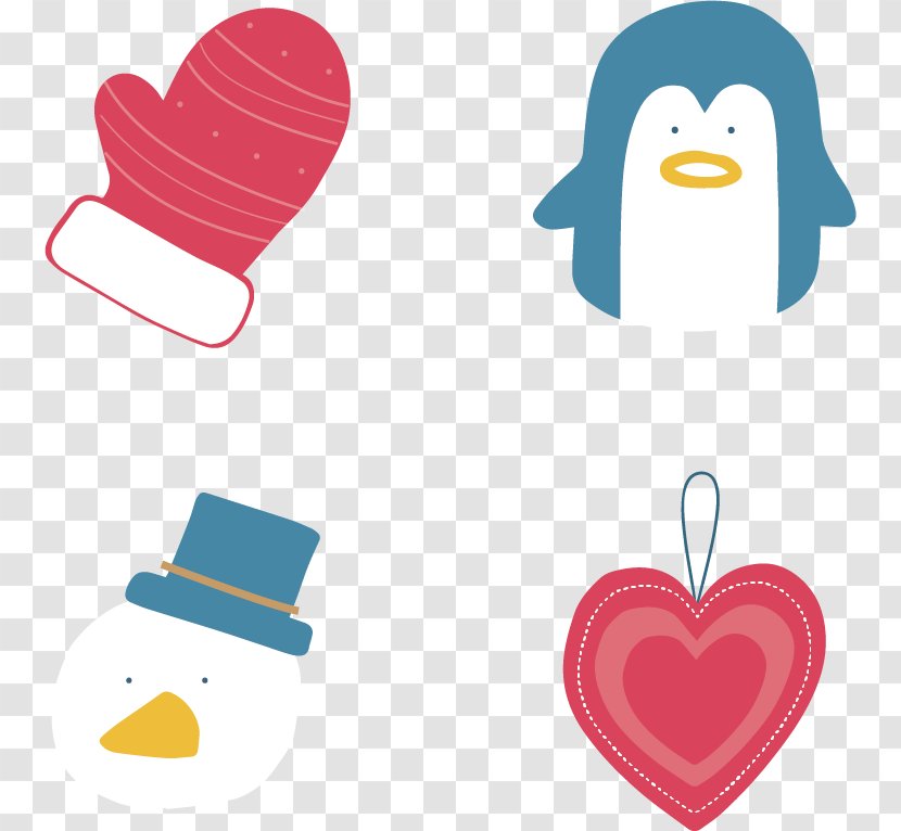 Penguin Cartoon Winter Computer File - Software - Hand-painted Elements Transparent PNG