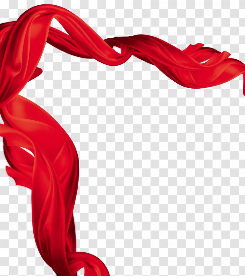 Silk Red Ribbon - Floating Hongling Transparent PNG