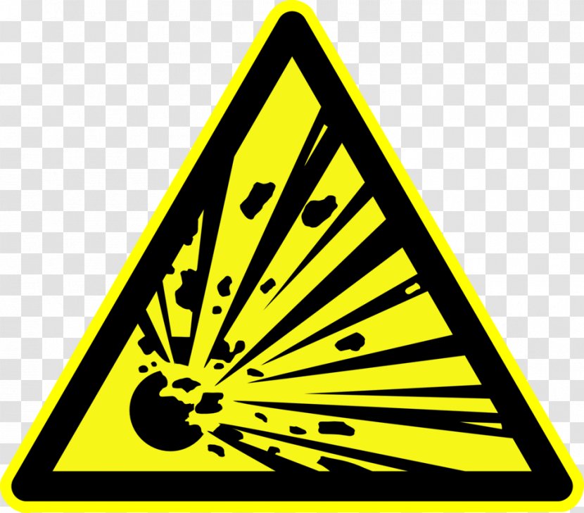 Explosion Hazard Symbol Dangerous Goods Explosive Material - Yellow Transparent PNG