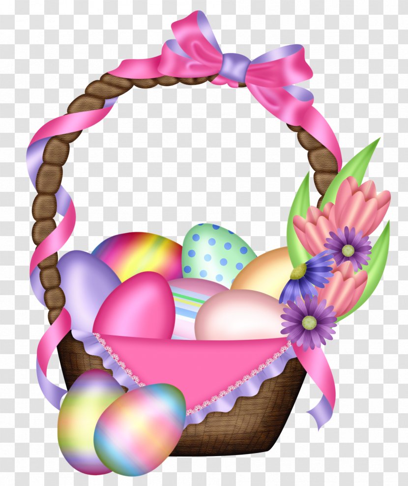 Easter Bunny Egg Clip Art - Eastertide - Colorful Basket Transparent Clipart Transparent PNG