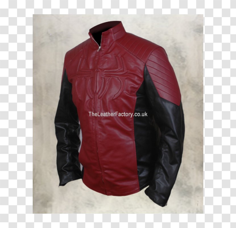 Leather Jacket Spider-Man Red Coat - Andrew Garfield Transparent PNG