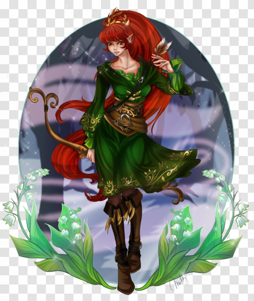 Fairy Figurine - Fictional Character - Foggy Forest Transparent PNG