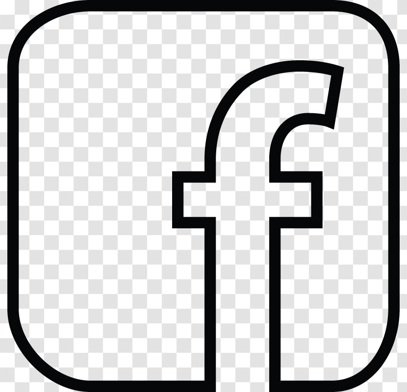 Facebook Logo Clip Art - Black And White - Background Transparent PNG