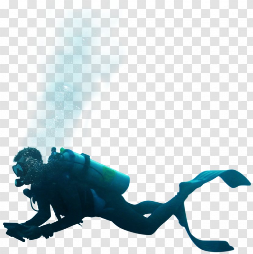 Underwater Diving Scuba Swimming Icon - Teal Transparent PNG