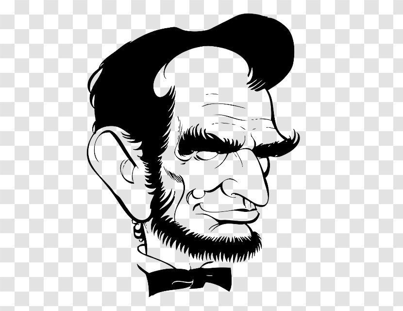 Caricature Drawing Line Art - Man - Simple Lincoln Avatar Transparent PNG