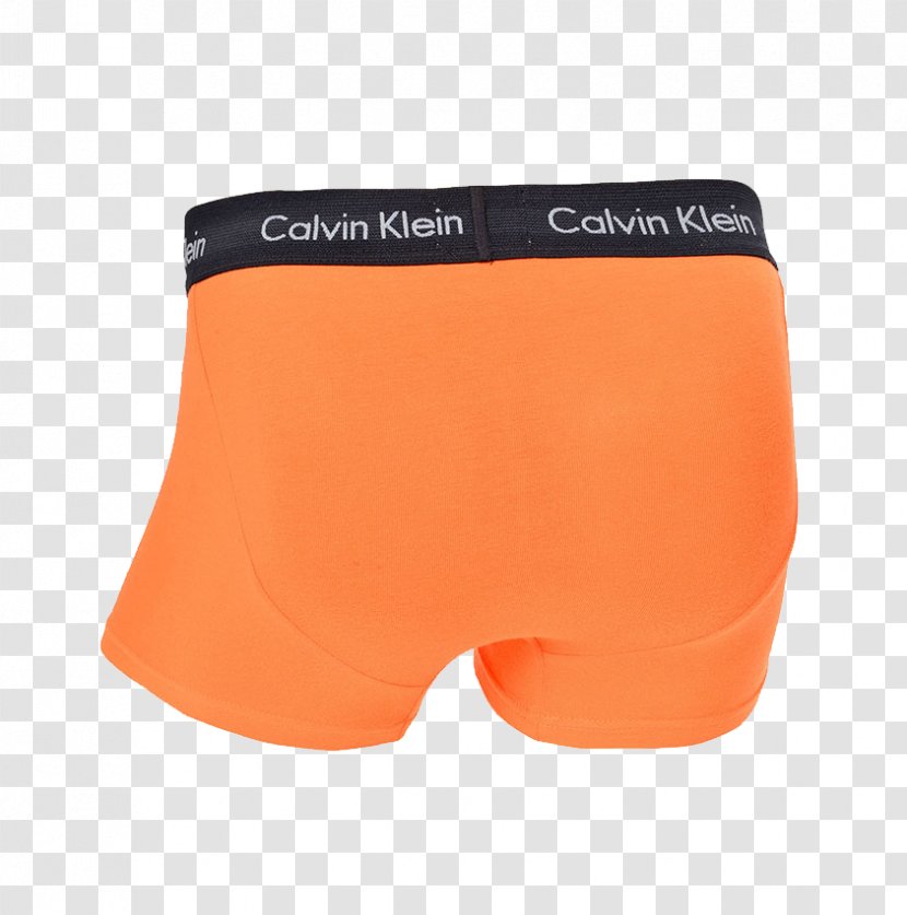 Swim Briefs Boxer Calvin Klein Underpants - Watercolor - Orange Black Belt On The Back Of Transparent PNG