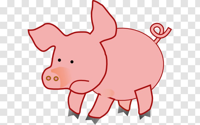 Pig Clip Art - Drawing - Thick Clipart Transparent PNG