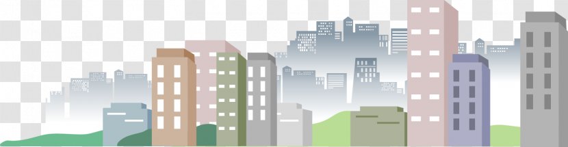 Cartoon City Building - Skyscraper - Skyline Transparent PNG