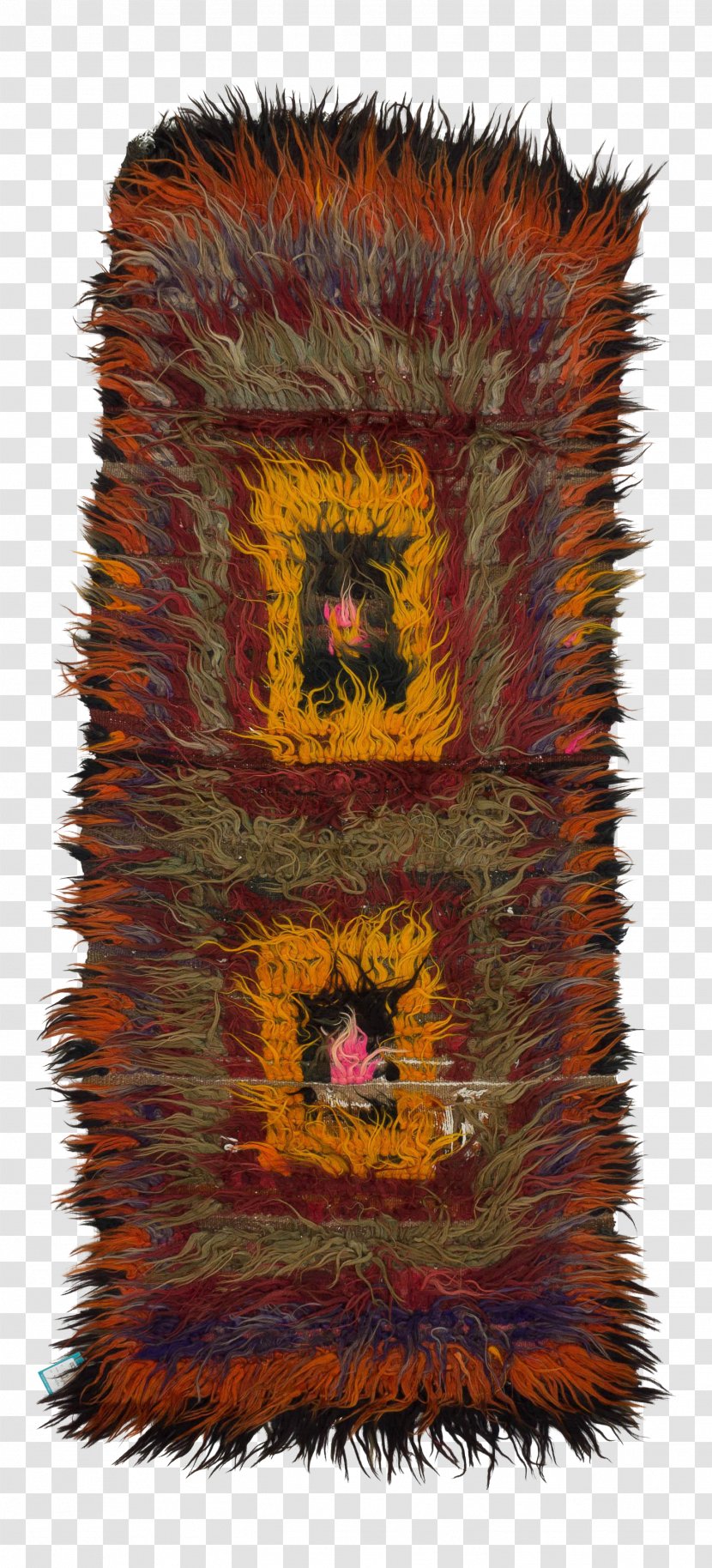 Wool Fur Orange S.A. Pattern - Persian Rug Transparent PNG