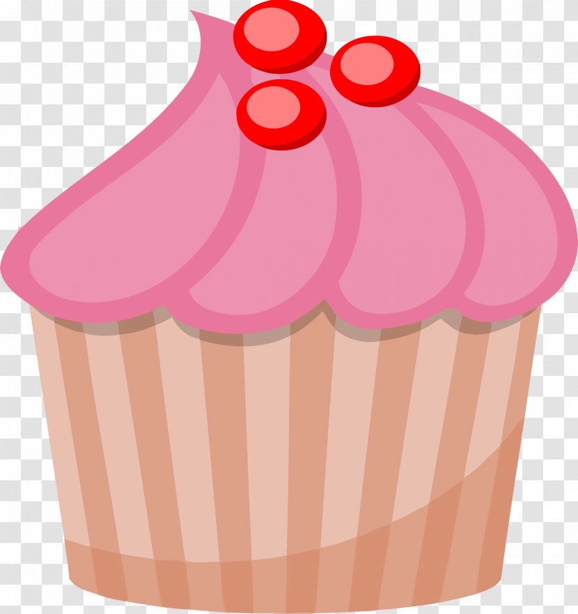 Cupcake Chocolate Cake Birthday Fruitcake Frosting & Icing - Pink - Baking Transparent PNG