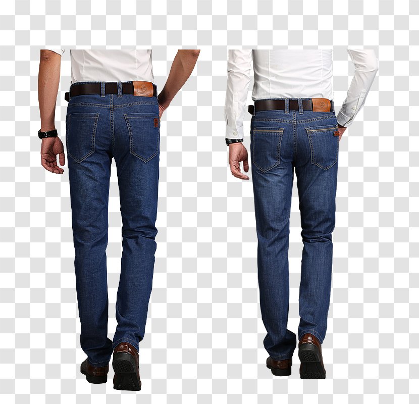 Jeans Shoe Denim Leather - Designer - Men's On The Back Transparent PNG