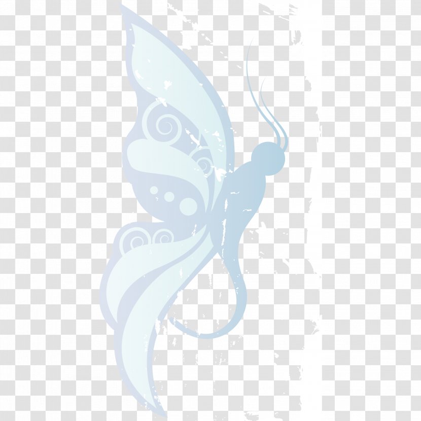 Euclidean Vector Illustration - White - Hand Painted Dragonfly Shading Material Transparent PNG