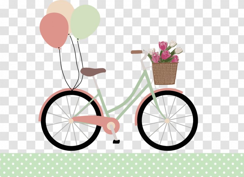 Bicycle Balloon Greeting Card Clip Art - Warm Bike Transparent PNG