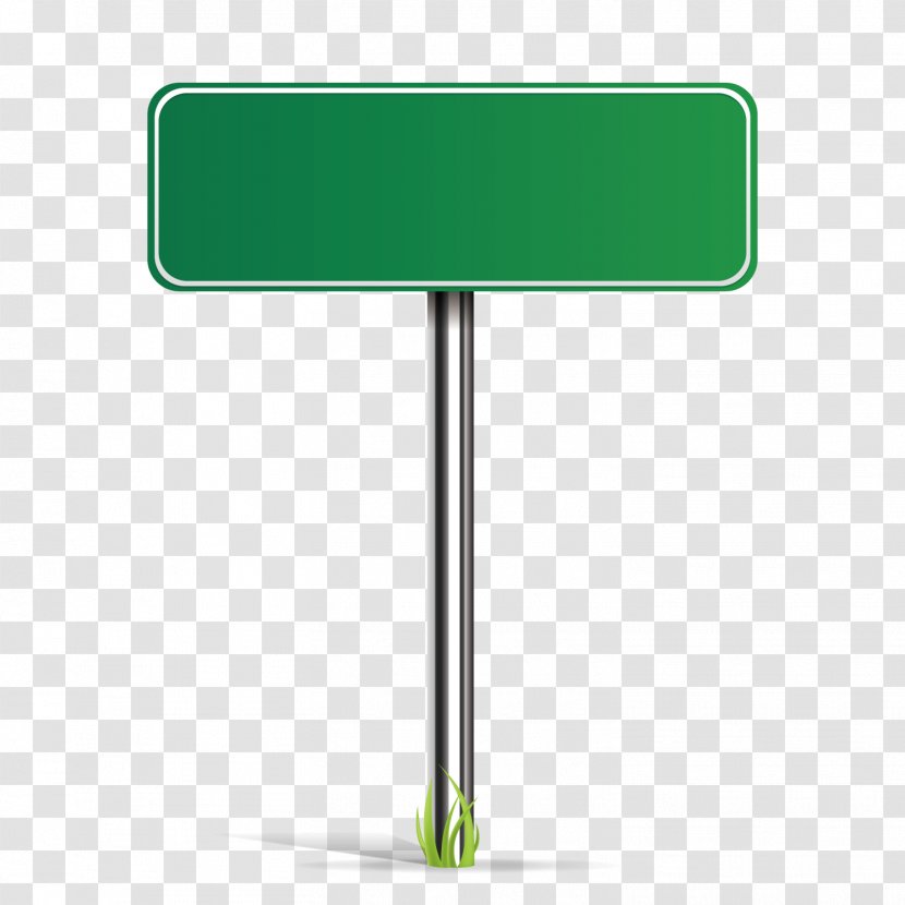 Vector Green Road Sign - 3d Computer Graphics - Rectangle Transparent PNG