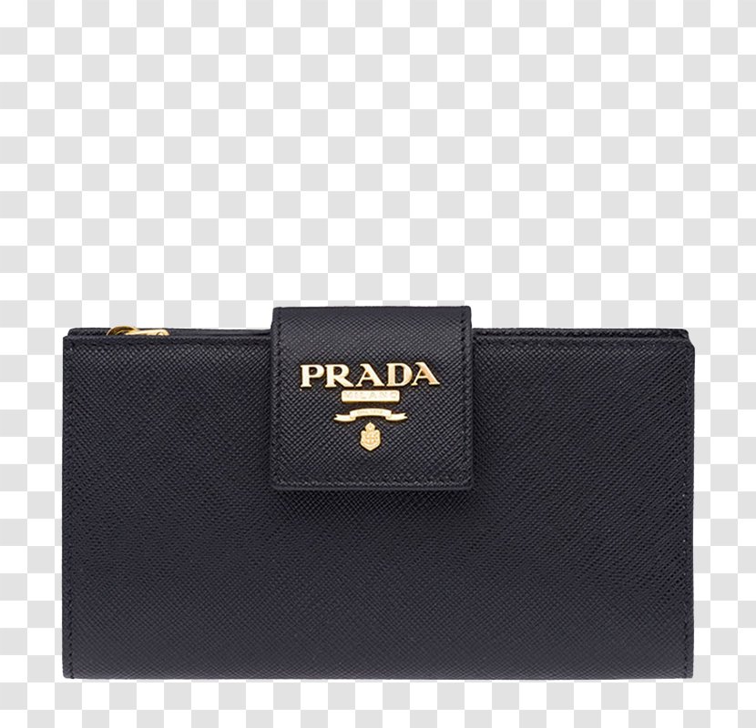 Handbag Leather Wallet Coin Purse - Brand - Ms. Prada Black Transparent PNG
