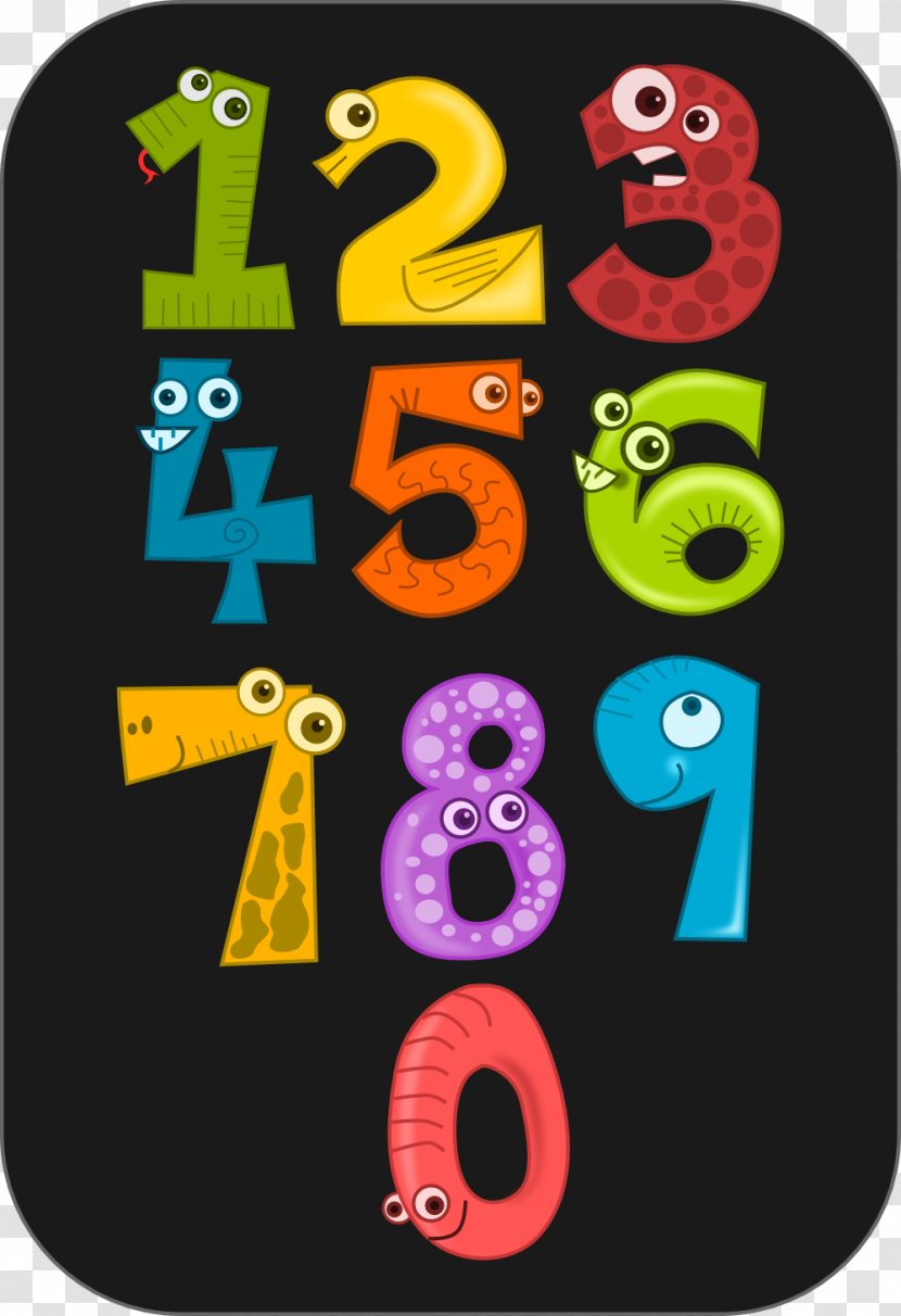 Number Sense In Animals Clip Art - Drawing - NUMBERS Transparent PNG