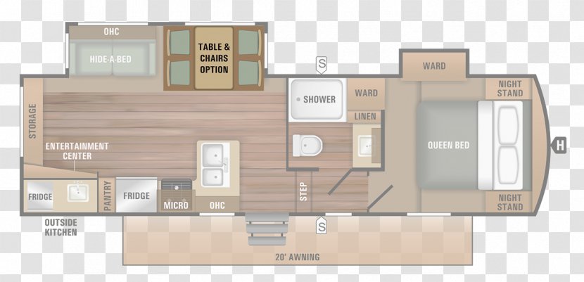 Floor Plan Campervans Caravan Fifth Wheel Coupling Kitchen - Elevation - Table Transparent PNG