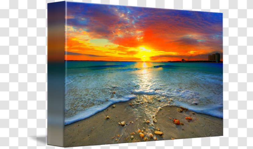 Painting Canvas Art Gallery Wrap Sea - Horizon - Sunset Ocean Transparent PNG