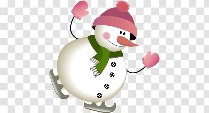 Snowman New Year Wallpaper - January - Skiing Transparent PNG