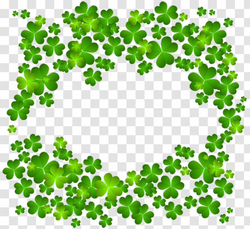 Four-leaf Clover Shamrock Clip Art - Saint Patrick - Irish Decor Clipart Transparent PNG
