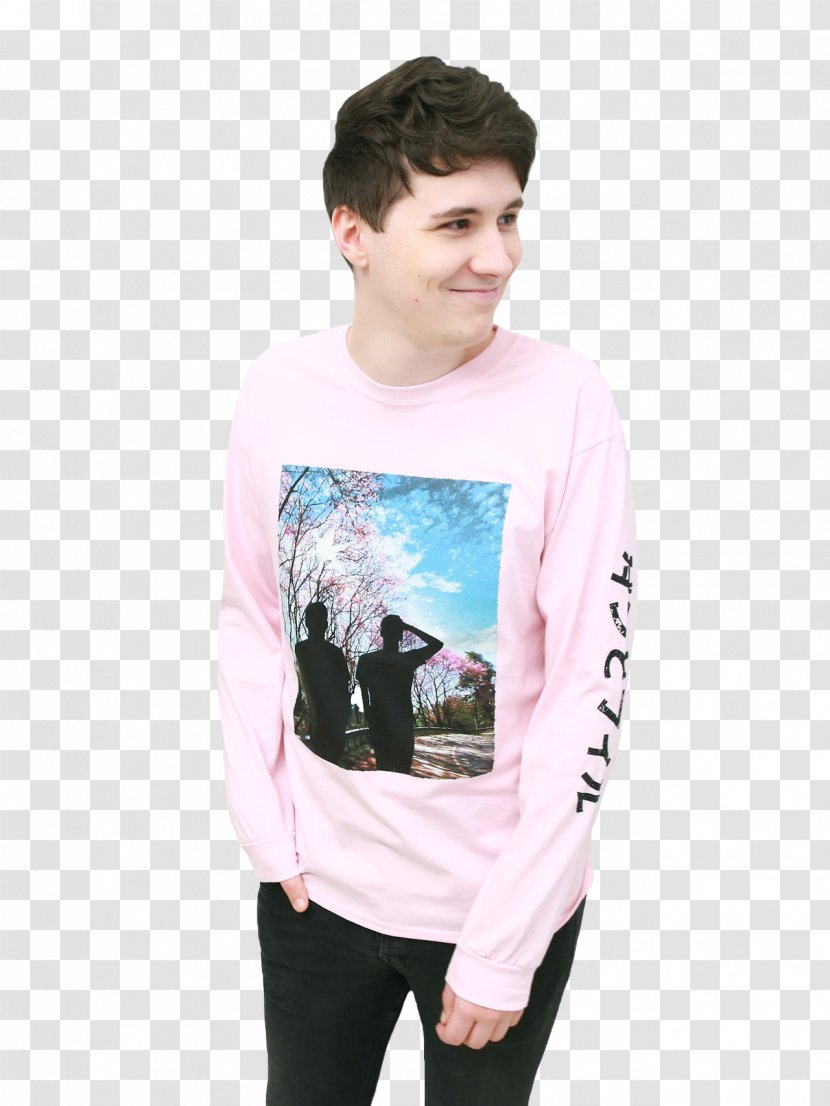 Dan Howell T-shirt And Phil The Amazing Book Is Not On Fire - Shoulder - Body Advertising Transparent PNG