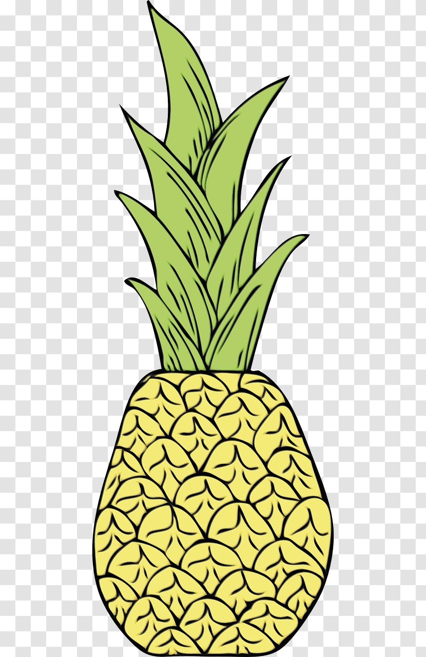 Pineapple - Paint - Food Yellow Transparent PNG