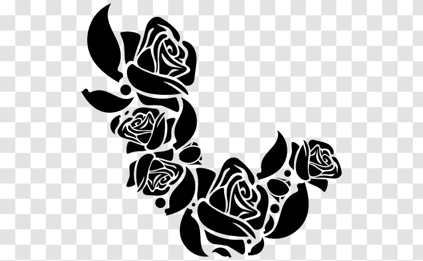 Flower Rose Shape - Monochrome Photography - Ornament Transparent PNG