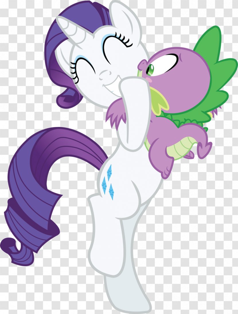 Spike Rarity Rainbow Dash Fluttershy Pony - Heart - Baby Kiss Transparent PNG
